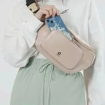 웨스트 파우치 바디백 가죽 그레이지 에포 비쥬 백