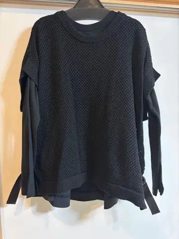 야마다야 라슈드(LASUD) 메쉬 니트 베스트 레이어드 티셔츠