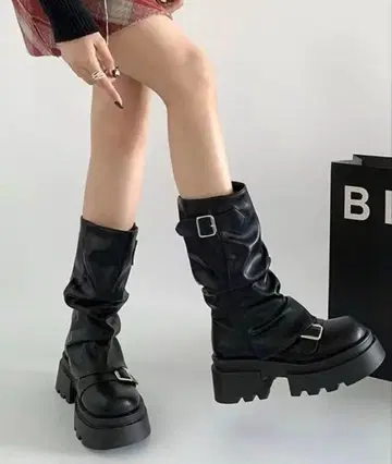 미사용 엔지니어 부츠 블랙 36 펑크 고스로리 락 아노짱