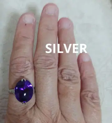 자수정 컬러 SILVER 반지