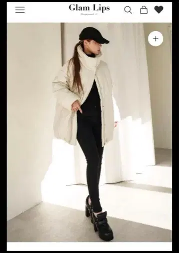 glamlips 오버사이즈 에코 가죽 다운