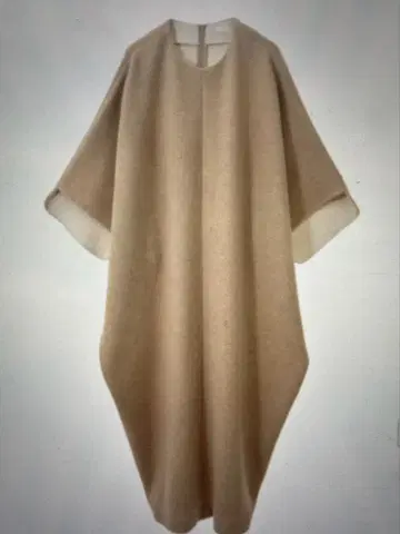 울 더블 저지 오버 실루엣 드레스 plain people