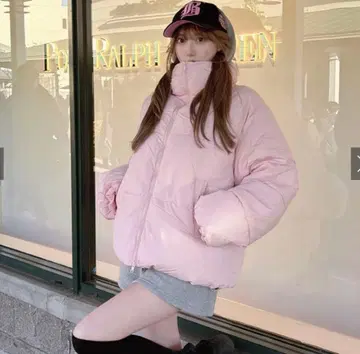 충전솜 볼륨 다운 자켓 fo1016 GRL M 핑크