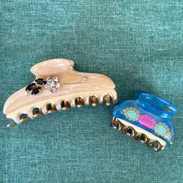 acca 헤어 클립 한정판 대 소 세트 메도우 가든 페이즐리 새상품급