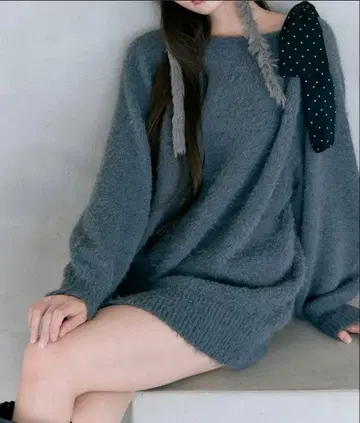 OLIVE desOLIVEmelty 리본 니트 원피스