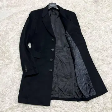 새상품급 Paul Smith 체스터 코트 도트 울 블랙