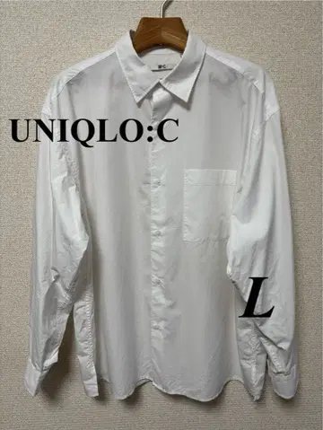 [ UNIQLO:C ] 새상품급 브로드 오버사이즈 셔츠 L 화이트 완판템