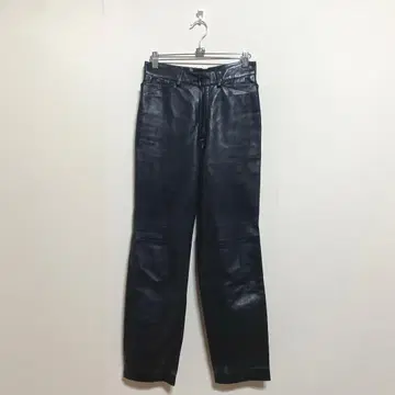 [ agnes b. ] 에네스베 (38) 양가죽 가죽 팬츠 블랙 프랑스제