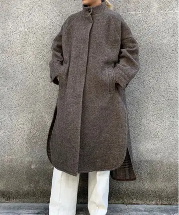 CASA FLINE 하이넥 판초 코트