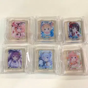 캐러토 복권 주문은 토끼입니까 아크릴 플레이트 6개 세트 컴플리트