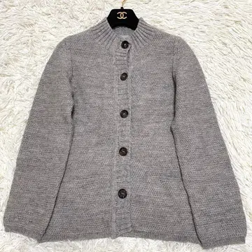 [ 컨디션 최상 ] 마가렛호웰 하이넥 가디건 울 그레이