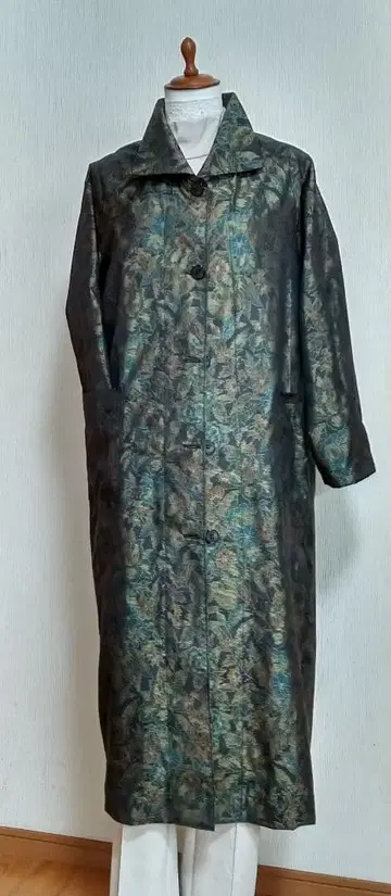 기모노 리메이크/오시마 명주 롱 코트