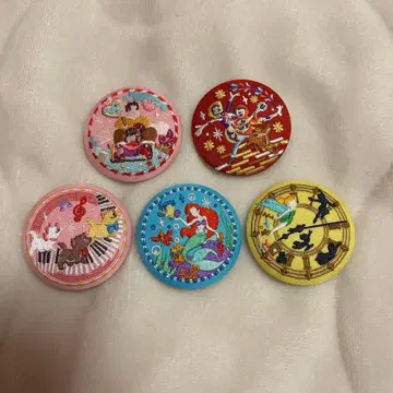 디즈니 자수 캔뱃지 5개 세트