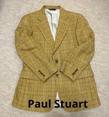 Paul Stuart 베이지 계열 체크 테일러드 자켓 M