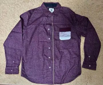 creation cube 긴팔 셔츠 와인 레드