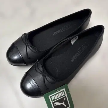 미사용 PUMA 푸마 용기 플랫 리본 펌프스 플랫슈즈