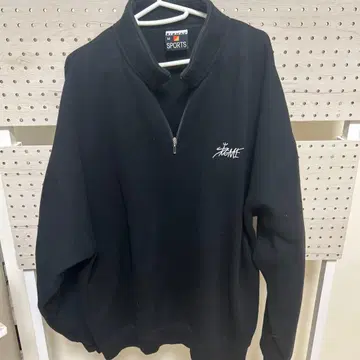 블랙 하프 지퍼 트레이닝복 N