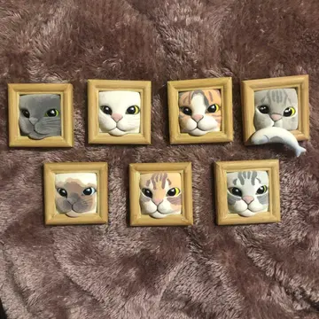 고양이 프레임 스탠드 피규어 컴프 세트