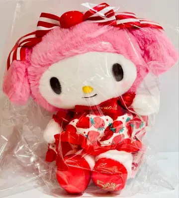 마이멜로디 봉제 인형 딸기신문 50주년 시리즈 산리오