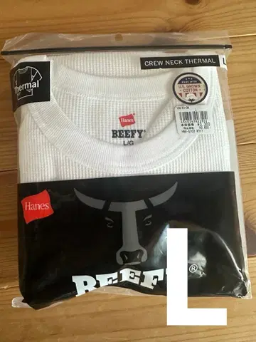 새상품 Hanes (헤인즈) BEEFY 써멀 크루넥 긴팔T셔츠