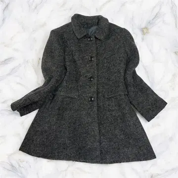 SERETONE 모헤어 혼방 롱 코트 그레이 M~L 상당 여성용