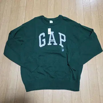 GAP 애슬레틱 로고 스웨터 L 사이즈 다크 그린