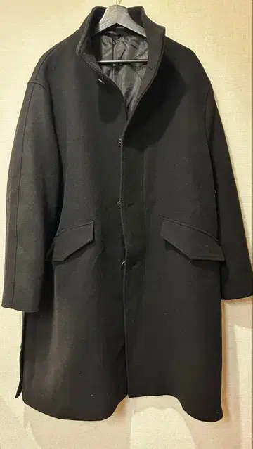 ZARA 스탠드 카라 블랙 롱 코트 USA M 사이즈 (L 상당)