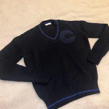 Cruciani 블랙 V넥 스웨터 46