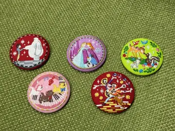 Disney 캐릭터 자수 핀 배지 5개 세트