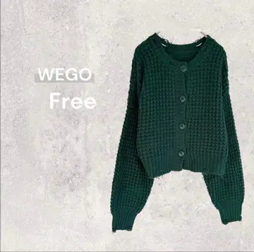 WEGO 위고 숏 기장 니트 스웨터 가디건 데미지 프리 사이즈