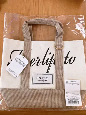 Her lip to HLT 미니 토트 토트백 아이보리 화이트