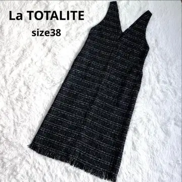 [일본제] La TOTALITE 원피스 트위드 살로펫 라메 블랙