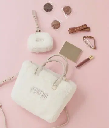 furfur 에코 퍼 토트백 & 에코 퍼 토트 미니 참 2종 세트