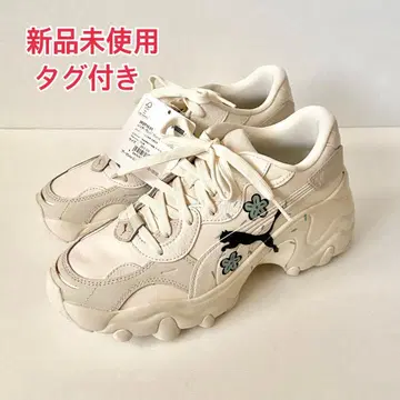 [택 포함 새상품] PUMA 푸마 팔서 웨지 우먼 캣 로고 24cm