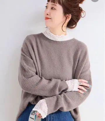 이번 시즌 bcstock 레이스 시어 터틀 풀오버 여성용