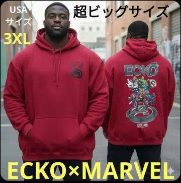 새상품 에코 리미티드 x 마블 빅 사이즈 후드티 4XL 상당!
