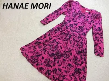 새상품급 HANAE MORI 하나에모리 엘레강트 꽃무늬 원피스 핑크 계열