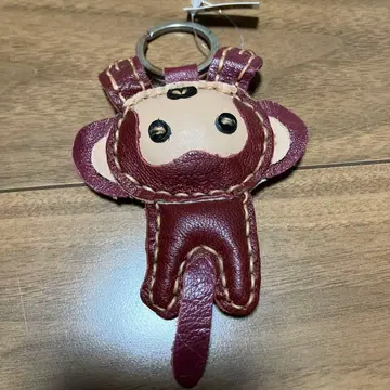 가죽 키링 원숭이