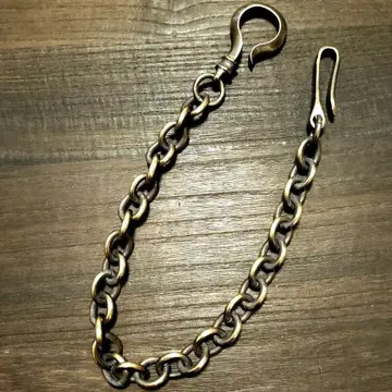 훈제 놋쇠 원형 타원형 13mm 지갑 체인 빈티지 원형 후크