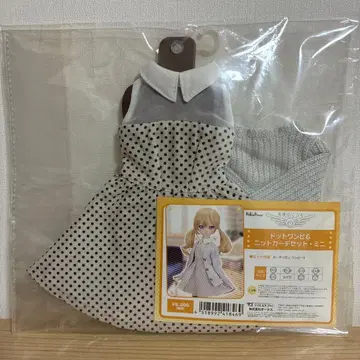 보크스 도트 원피스 & 니트 가디건 세트 미니 중고 보관품 아마도 미사용