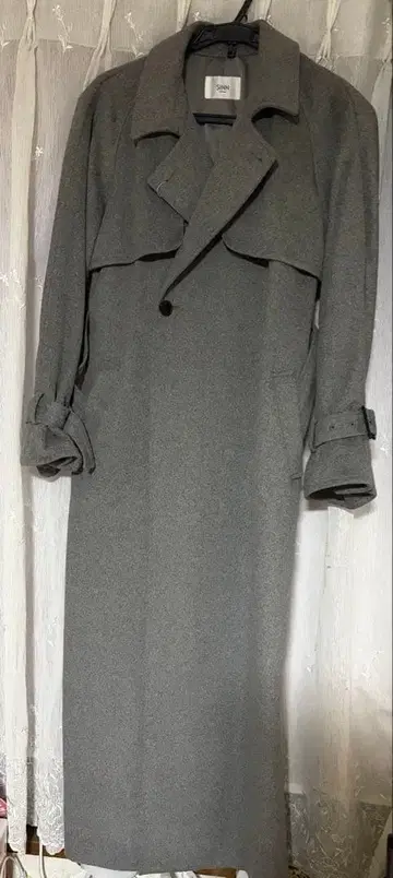 Sinn 그레이 롱 코트 트렌치 스타일