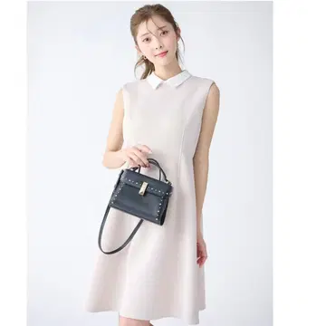 카라 달린 페플럼 미니 원피스 CELFORD