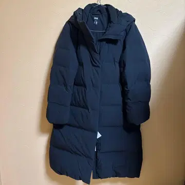 UNIQLO 블랙 심리스 롱 코트 M