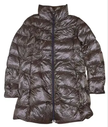 UNIQLO 유니클로 울트라 라이트 다운 코트 헤링본 브라운