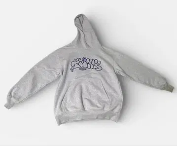 그레이 후드티 백 프린트 포함