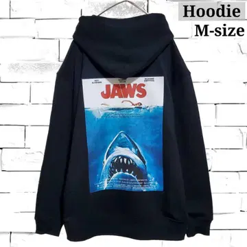 [ 새상품 ] JAWS 포스터 후드티 블랙 1