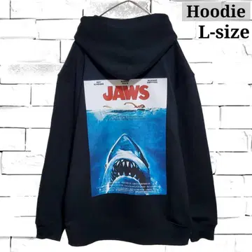 [ 새상품 ] JAWS 포스터 후드티 블랙 2