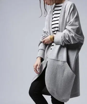 [ antiqua ] 빅 실루엣 쭈리 라운드 가디건 [ 안티카 ]