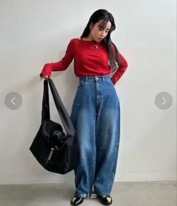 Ameri JEWEL BIJOU WIDE DENIM