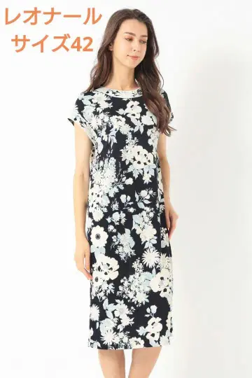 레오나르 2025 신상 인기 패턴 반팔 롱 원피스